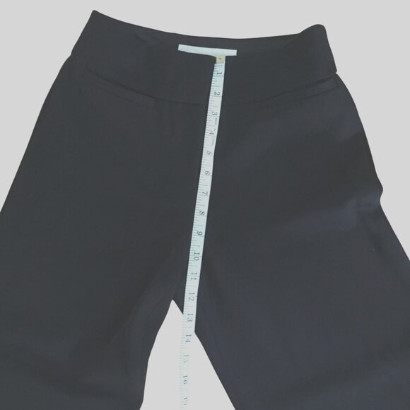 LEIFSDOTTIR ANTHROPOLOGIE Women High Waist Black Wide Leg Pearl Button Pants 6 - Picture 9 of 14